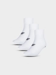 4F Skarpety casual za kostkę (3-pack) męskie - białe 39-42. Białe skarpetki męskie 4f, bez wzorów, z bawełny. Za 49.99 zł.