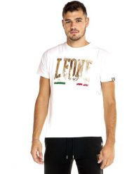 T-shirt męski Leone Winter Gold. Białe t-shirty męskie LEONE 1947 APPAREL, l, bez wzorów, z bawełny, bez kołnierzyka. Za 42.06 zł.