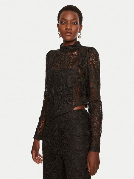 TWINSET Bluzka 242TP2464 Czarny Slim Fit. Czarne bluzki damskie Twinset, bez wzorów, z syntetyku, bez ramiączek. Za 439.99 zł.