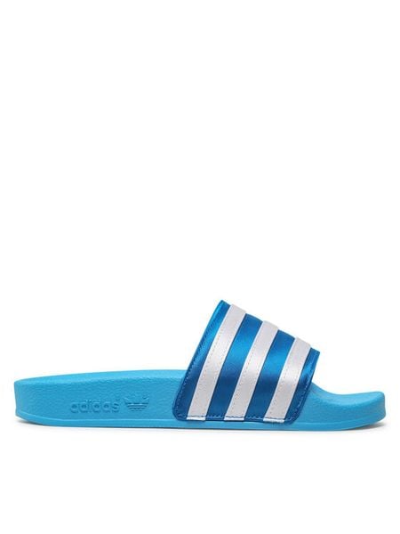 Adidas Klapki adilette W GX8639 Niebieski. Niebieskie kalosze damskie Adidas, bez wzorów, z materiału. Za 159.99 zł.