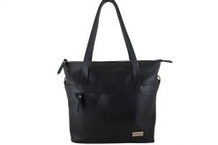 Shopperka skórzana BARBERINI'S czarny 996-1. Czarne shopper bag damskie Barberinis, bez wzorów, ze skóry, na ramię, małe, zamszowe, bez dodatków. Za 339.99 zł.