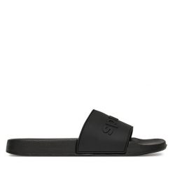 Klapki Sprandi. Czarne klapki damskie Sprandi, bez wzorów, bez obcasa. Za 49.99 zł.