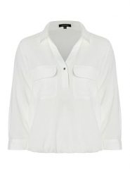 More & More Bluzka w kolorze białym rozmiar: 38. Białe bluzki damskie MORE & MORE, s, bez wzorów, z wiskozy, klasyczne, bez kołnierzyka, bez ramiączek. Za 109.26 zł.