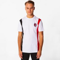 Koszulka Minimalistyczna AC Milan. Białe t-shirty sportowe męskie AC MILAN, m, bez ramiączek, do piłki nożnej. Za 109.21 zł.
