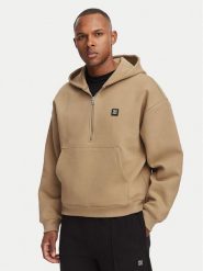 HUGO Bluza Dabinhood 50563019 Beżowy Oversize. Brązowe bluzy bez kaptura męskie Hugo, l, z bawełny. Za 699.99 zł.