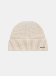 PAKO LORENTE – Beżowa wełniana czapka męska. Brązowe czapki męskie Pako Lorente, na zimę, bez wzorów, prążkowane. Za 169.99 zł.