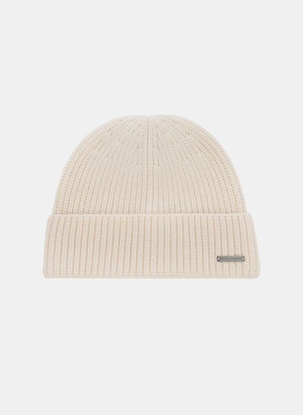 PAKO LORENTE – Beżowa wełniana czapka męska. Brązowe czapki męskie Pako Lorente, na zimę, bez wzorów, prążkowane. Za 169.99 zł.