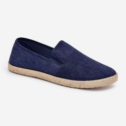 Boto Espadryle Tenisówki Męskie Z Eko Zamszu Granatowe Lunaria niebieskie. Niebieskie trampki i tenisówki męskie bez wzorów, bez zapięcia. Za 124.76 zł.