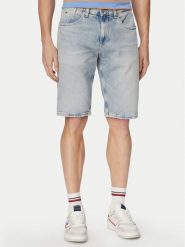 Tommy Jeans Szorty jeansowe Ronnie DM0DM22978 Niebieski jasny Slim Fit. Niebieskie szorty męskie Tommy Jeans, z bawełny, bez kołnierzyka. Za 289.99 zł.