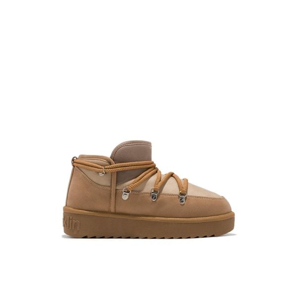 Buty śniegowce damskie D.Franklin ocieplane. Brązowe śniegowce damskie D.Franklin, z materiału. Za 199.00 zł.