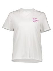 Pieces Koszulka w kolorze białym rozmiar: XL. Białe bluzki damskie Pieces, xl, bez wzorów, z bawełny, bez kołnierzyka. Za 57.06 zł.