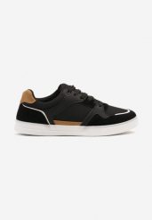 Czarne Buty Sportowe z Przeszyciami Nanivaia. Czarne buty sportowe na co dzień męskie Born2be, bez zapięcia. Za 84.99 zł.