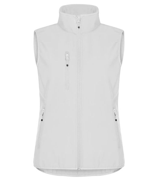 Clique Classic Softshell Vest Women – 3‑warstwowa softshell z recyklingu – White. Białe kurtki softshell damskie CLIQUE, m, bez wzorów, z polaru. Za 232.06 zł.