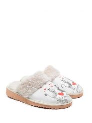Goby Kapcie w kolorze białym ze wzorem rozmiar: 38. Białe kapcie damskie Goby, z materiału. Za 100.28 zł.