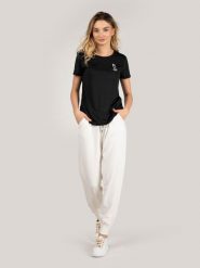North Sails X Prada T-shirt "Foehn" | 45 2505 000 | T-shirt Foehn | Kobieta | Czarny. Czarne t-shirty damskie North Sails, xxs, z aplikacjami, z poliesteru, bez kołnierzyka. W wyprzedaży za 199.00 zł.