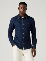 Levi´s Koszula dżinsowa w kolorze granatowym rozmiar: XS. Niebieskie koszule męskie s, bez wzorów, z bawełny, bez kołnierzyka, bez ramiączek. Za 60.73 zł.