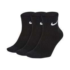 Skarpetki treningowe Nike Everyday Lightweight Ankle 3 pack do kostki. Czarne skarpetki damskie Nike, bez wzorów, z bawełny. Za 56.99 zł.