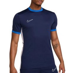 Męska Koszulka Polo Z Krótkim Rękawem DriFit Academy 25. Niebieskie koszulki polo męskie Nike, l, bez wzorów, z materiału, bez ramiączek. Za 89.99 zł.