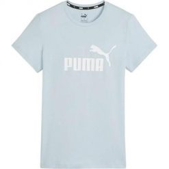 Koszulka sportowa damska Puma K15587. Niebieskie bluzki sportowe damskie Puma, s, bez wzorów, bez ramiączek. Za 75.00 zł.