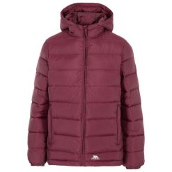 Elegancka Kurtka Damska. Fioletowe kurtki damskie Trespass, m, bez wzorów, z materiału, z kapturem. Za 193.99 zł.