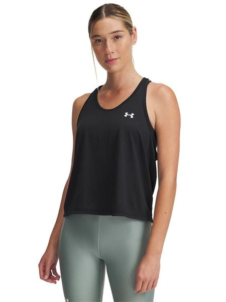 Under Armour Top sportowy w kolorze czarnym rozmiar: L. Czarne topy damskie Under Armour, l, bez wzorów, z materiału, bez ramiączek. Za 60.88 zł.