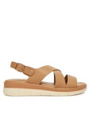 Clara Barson Sandały K25SS00628 Beżowy. Brązowe sandały damskie Clara Barson, bez wzorów, z materiału, bez obcasa, na płaskiej podeszwie. Za 99.99 zł.