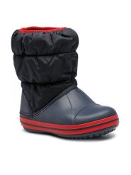 Crocs Śniegowce Winter Puff Boot 14613-485 Granatowy. Niebieskie buty zimowe chłopięce Crocs, z materiału. Za 199.99 zł.