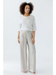 Oui Spodnie w kolorze srebrnym rozmiar: 36. Szare spodnie materiałowe damskie Oui, bez wzorów, z materiału. Za 158.84 zł.