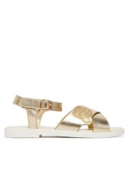 KARL LAGERFELD Sandały Z31256 S Złoty. Żółte sandały dziewczęce Karl Lagerfeld, ze skóry, bez zapięcia. Za 294.99 zł.