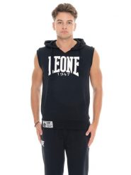Bluza męska Leone 1947 Apparel bez rękawów z kapturem styl bokserski. Szare bluzy sportowe męskie LEONE 1947 APPAREL, bez wzorów, sportowe, bez kołnierzyka, bez ramiączek. Za 294.70 zł.