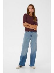 Kaffe Koszulka w kolorze brązowym rozmiar: XL. Brązowe bluzki damskie Kaffe, xl, bez wzorów, bez kołnierzyka. Za 91.34 zł.