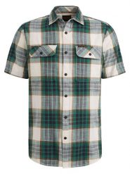 PME Legend Koszula - Regular fit - w kolorze kremowo-zielonym rozmiar: XL. Brązowe koszule męskie PME Legend, xl, bez wzorów, z bawełny, bez kołnierzyka, bez ramiączek. Za 166.49 zł.