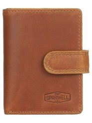 SPARWELL Skórzany portfel "Nico" w kolorze jasnobrązowym - 7 x 10 x 2 cm rozmiar: onesize. Brązowe portfele męskie SPARWELL, bez wzorów, z materiału. Za 65.99 zł.