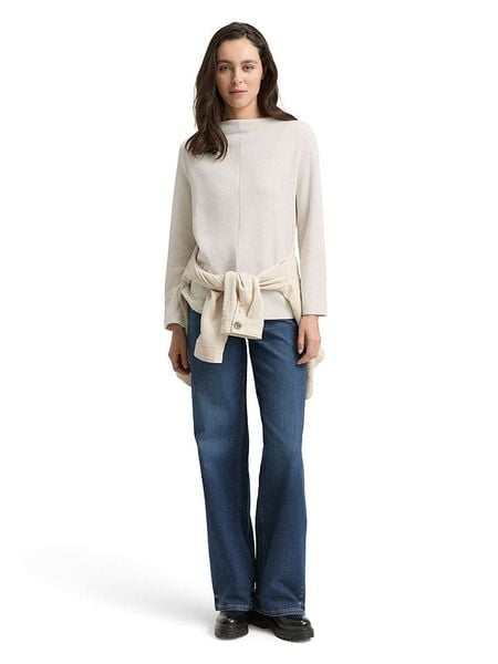 Tom Tailor Sweter w kolorze kremowym rozmiar: XL. Brązowe swetry klasyczne damskie Tom Tailor, xl, bez kołnierzyka. Za 109.95 zł.