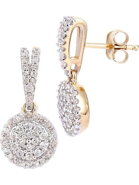 Revoni Złote kolczyki-wkrętki z diamentami rozmiar: onesize. Żółte kolczyki damskie Revoni, z diamentem, złote. Za 3,458.99 zł.