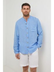 Rodier Lin Lniana koszula w kolorze błękitnym rozmiar: XL/XXL. Niebieskie koszule męskie Rodier Lin, xl, bez wzorów, ze lnu, bez kołnierzyka, bez ramiączek. Za 131.74 zł.