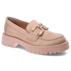 Różowe Mokasyny Venezia Stylowe Buty Damskie. Czerwone mokasyny damskie Venezia, ze skóry. Za 449.00 zł.