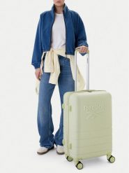 Reebok Walizka średnia CEO-RBK-WAL-012-M Zielony. Zielone walizki Reebok, bez wzorów, z tworzywa sztucznego, średnie. Za 299.99 zł.