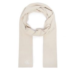 Szalik Calvin Klein. Białe szaliki i kominy damskie CALVIN KLEIN, bez wzorów. Za 209.99 zł.