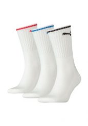 Puma Skarpety Sport Crew 3-Pak 90794102. Białe skarpetki damskie Puma, bez wzorów, z bawełny. Za 45.99 zł.