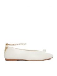 GINO ROSSI Baleriny CEO-ROSE-LT1670-9 Biały. Białe baleriny damskie Gino Rossi, bez wzorów, ze skóry, bez obcasa. Za 349.99 zł.