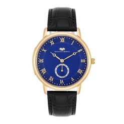 Rhodenwald & Söhne Zegarek Moonlight z prawdziwej skóry w kolorze czarnym Zegarki 1 ct Męskie. Czarne, analogowe zegarki męskie Rhodenwald & Söhne, z mosiądzu. Za 539.99 zł.