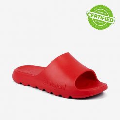 Klapki damskie Coqui Lou. Czerwone klapki damskie Coqui, bez wzorów, bez obcasa. Za 121.99 zł.