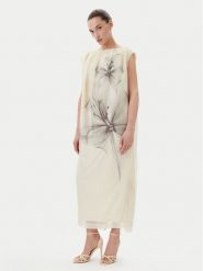 Herskind Sukienka koktajlowa Veronika 5586199 Écru Loose Fit. Sukienki damskie Herskind, bez wzorów, z jedwabiu, wizytowe, bez kołnierzyka, bez ramiączek. Za 1,189.00 zł.