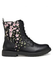 Geox Kozaki J Eclair J049QD 00454 C0724 D Czarny. Czarne kozaki dziewczęce Geox, bez wzorów, ze skóry, bez obcasa. Za 269.99 zł.