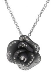 MENTHE À L'O Naszyjnik z kryształami - dł. 45 cm rozmiar: onesize. Szare naszyjniki damskie MENTHE À L'O, ze stali. Za 122.38 zł.