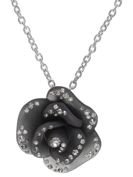 MENTHE À L'O Naszyjnik z kryształami - dł. 45 cm rozmiar: onesize. Szare naszyjniki damskie MENTHE À L'O, ze stali. Za 122.38 zł.