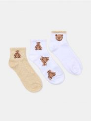 Skarpetki ze wzorkiem 3 pack - wielobarwny. Skarpetki damskie Sinsay, bez wzorów. Za 12.99 zł.