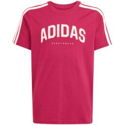 Koszulka dla dzieci adidas Codes Collegiate Graphic Tee. Czerwone koszulki dziewczęce Adidas, bez wzorów, z bawełny, bez ramiączek. Za 77.99 zł.