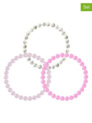 Pearline Bransoletki (3 szt.) z kamieniami szlachetnymi rozmiar: onesize. Białe bransoletki damskie Pearline. Za 130.99 zł.